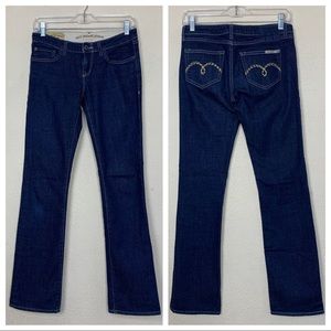 Mavi Olivia Organic Cotton Low Rise Dark Wash Straight Leg Jeans Size 26x34
